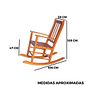 Cadeira de Balanço De Madeira - Verniz Cadeira de Balanço De Madeira - Verniz