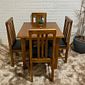 Conjunto Mesa Fixa Premium 80x80 com 4 Cadeiras Colonial Conjunto Mesa Fixa Premium 80x80 com 4 Cadeiras Colonial