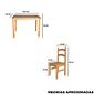 Conjunto Mesa Com 4 Cadeiras Madeira Maciça Conjunto Mesa Com 4 Cadeiras Madeira Maciça