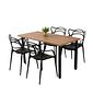 Conjunto Mesa Industrial e 4 cadeiras Designer