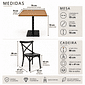 Conjunto Industrial Mesa 70x70 Pé Central com 2 cadeiras X Design Conjunto Industrial Mesa 70x70 Pé Central com 2 cadeiras X Design