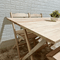 Conjunto Dobrável 120x70 Mesa com 4 Cadeira Cru Sem Pintura Paraná
