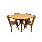 Conjunto Mesa X Redonda 120cm Com 4 Cadeiras Italia Mel Conjunto Mesa X Redonda 120cm Com 4 Cadeiras Italia Mel