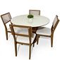 Conjunto Mesa Redonda Maior com 4 Cadeiras de Telinha