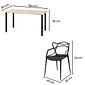 Conjunto Mesa Industrial e 4 cadeiras Designer