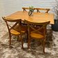 Mesa X 120x80 Com 4 Cadeiras X Madeira Maciça Mel