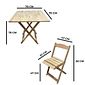 Conjunto Dobrável 70x70 Mesa com 4 Cadeiras Cru Sem Pintura Conjunto Dobrável 70x70 Mesa com 4 Cadeiras Cru Sem Pintura