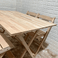 Conjunto Dobrável 120x70 Mesa com 4 Cadeira Cru Sem Pintura Paraná