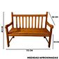 Banco de Jardim Namoradeira de Madeira 2 Lugares Com Verniz Banco de Jardim Namoradeira de Madeira 2 Lugares Com Verniz