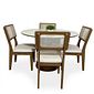 Conjunto Mesa Redonda Maior com 4 Cadeiras de Telinha Conjunto Mesa Redonda Maior com 4 Cadeiras de Telinha