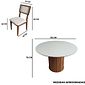 Conjunto Mesa Redonda Maior com 4 Cadeiras de Telinha