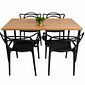 Conjunto Mesa Industrial e 4 cadeiras Designer