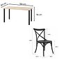 Conjunto Mesa Industrial e 4 cadeiras X
