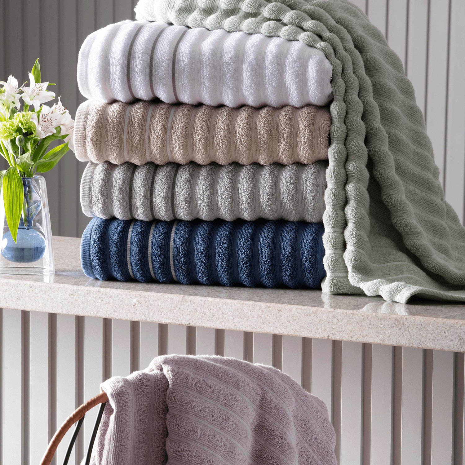 toalhas loren foto mostrando detalhes da felpa