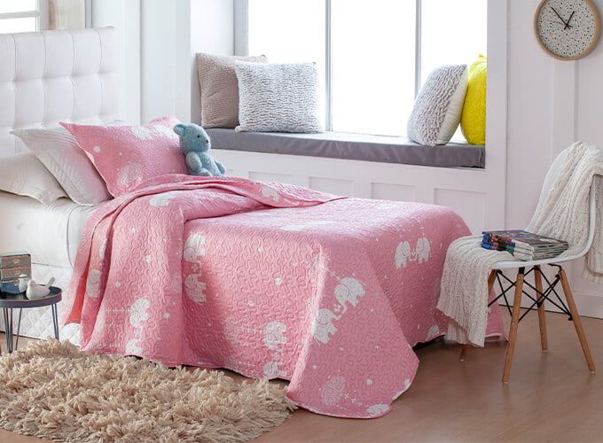 Kit 1 Cobre Leito Colcha Infantil 2 Peças Bouti Matelassê