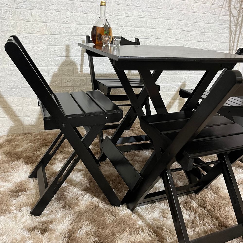 conjunto dobravel 70x70 com 4 cadeiras mel 5
