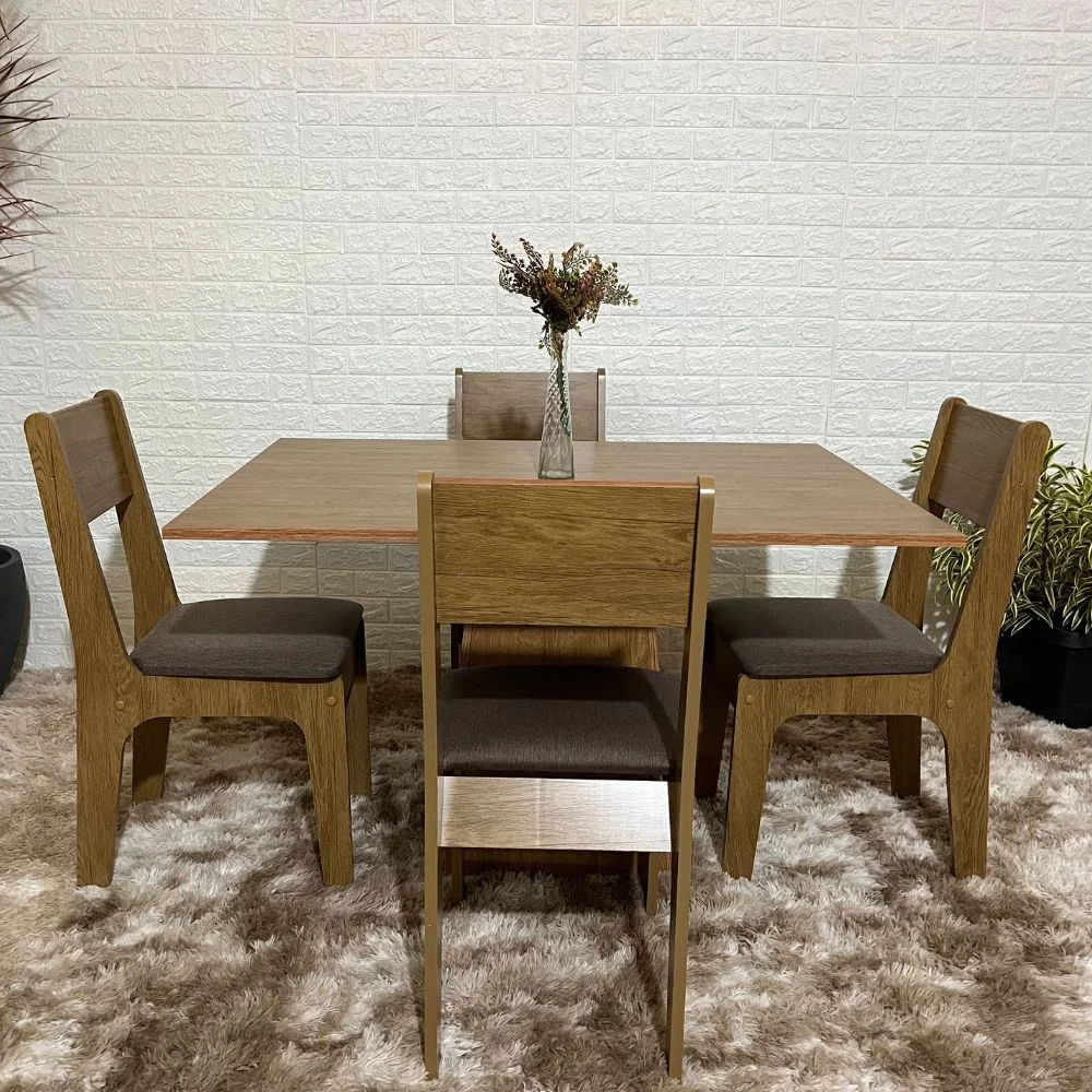 conjunto novo importado 120x90 4 cadeiras 4