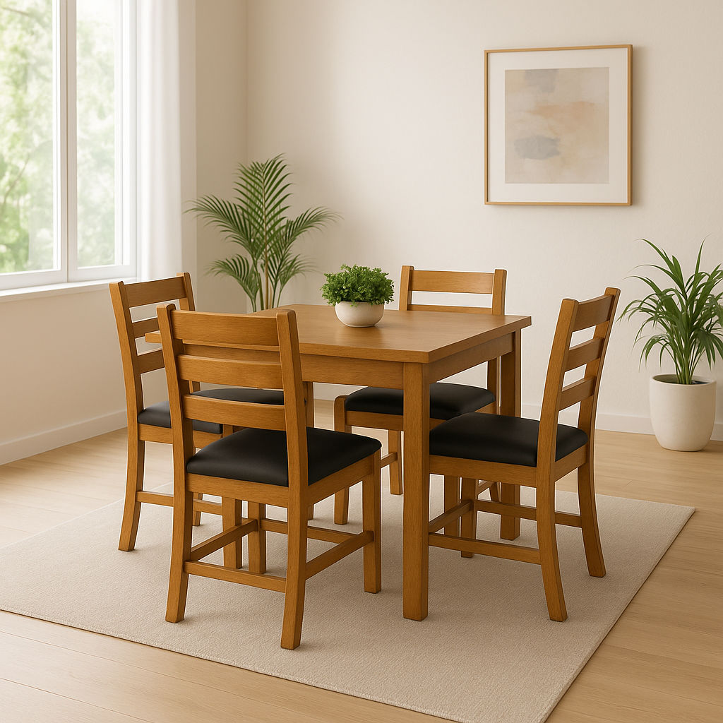 conjunto dobravel 70x70 com 4 cadeiras mel 2
