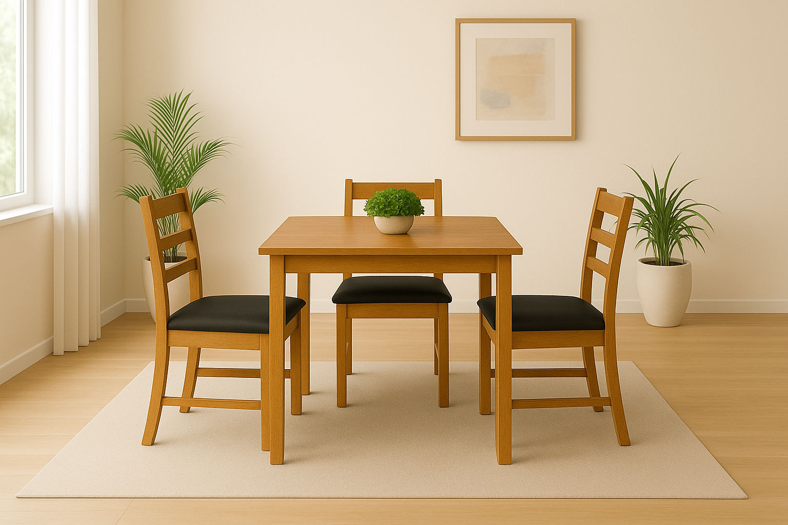 conjunto dobravel 70x70 com 4 cadeiras mel 5