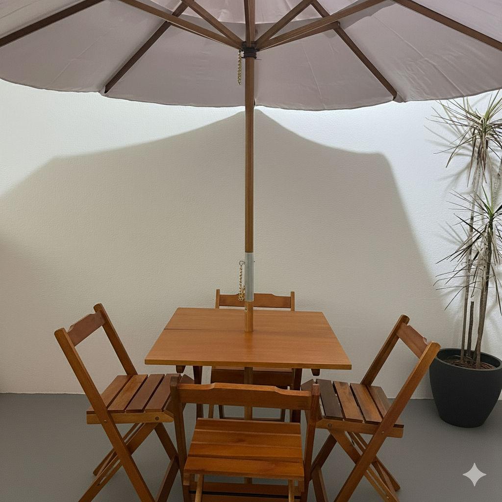 conjunto dobravel 70x70 com 4 cadeiras mel 2