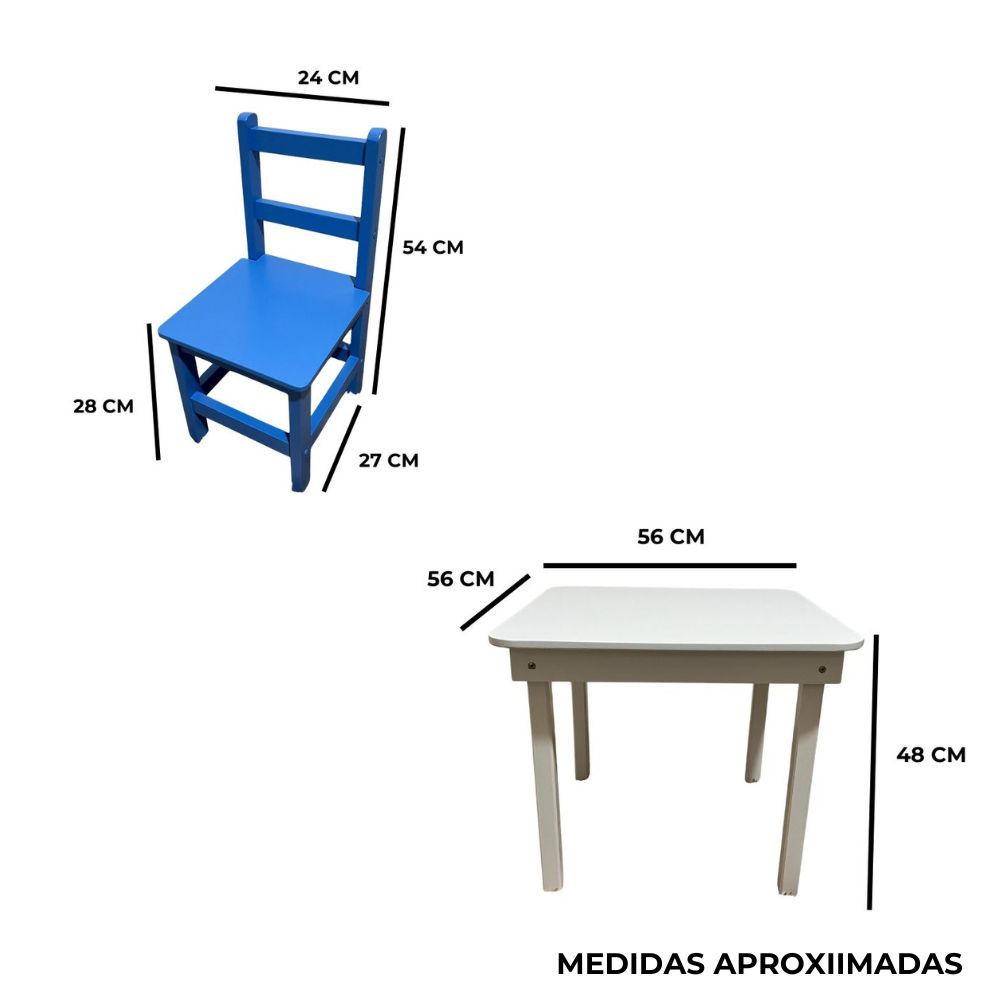 medidas conjunto infantil 2 cadeirinhas amarelo