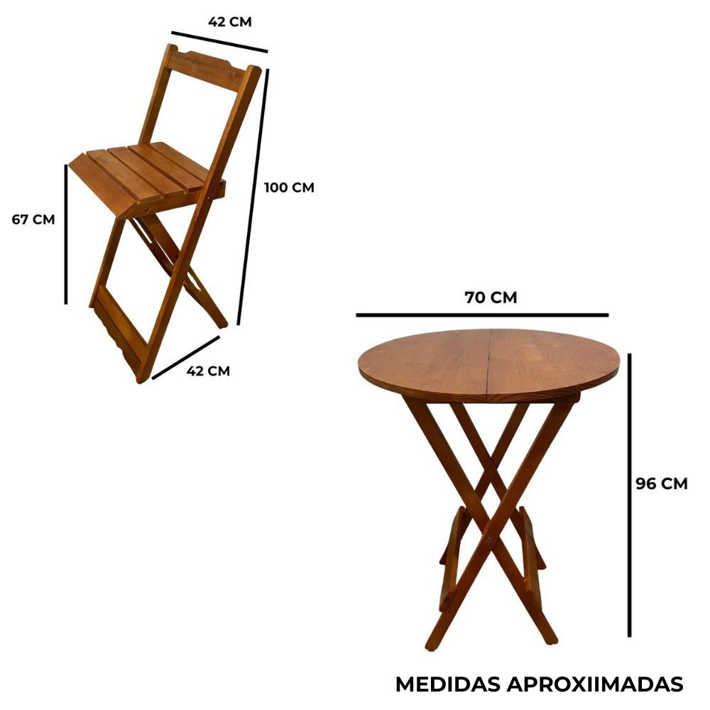 medidas conjunto bistro dobravel preto