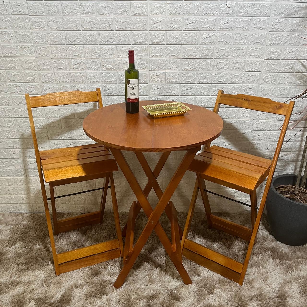 06 conjunto bistro dobravel com 2 banquetas parana