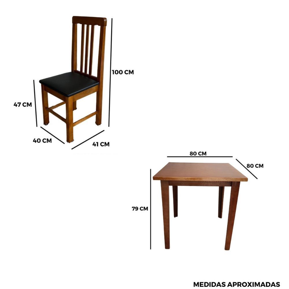 medidas conjunto dobravel 70x70 com 4 cadeiras preto