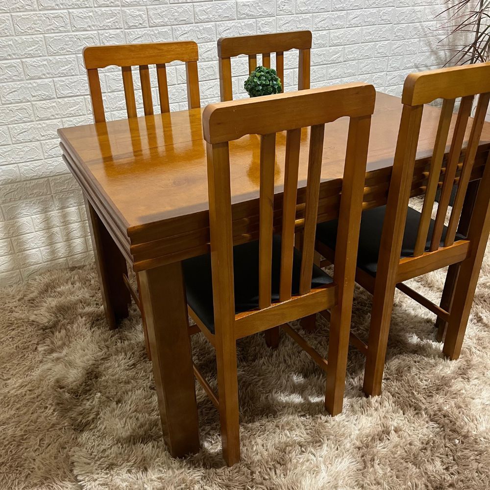 conjunto dobravel 70x70 com 4 cadeiras mel 4