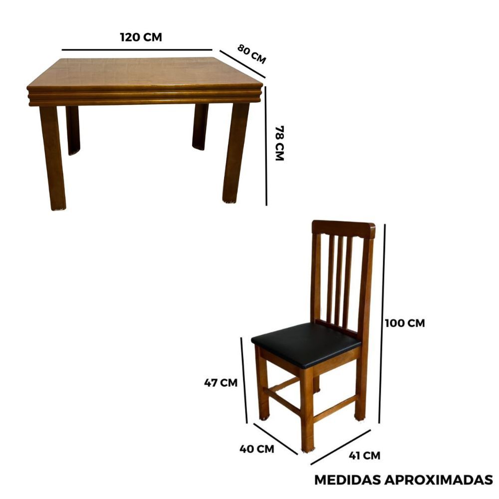 medidas conjunto dobravel 70x70 com 4 cadeiras preto