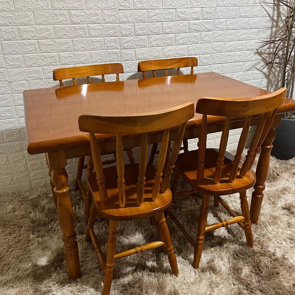 conjunto dobravel 70x70 com 4 cadeiras mel 4