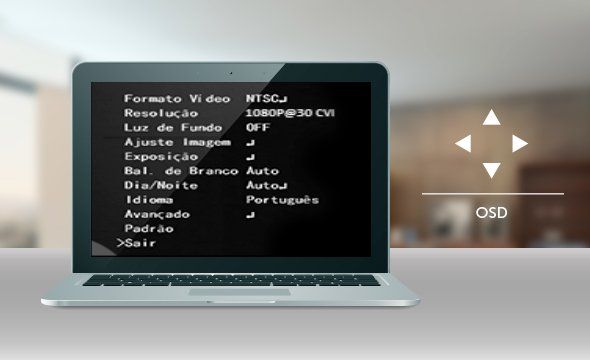 VHD 3220 MINI D Branca - Menu OSD