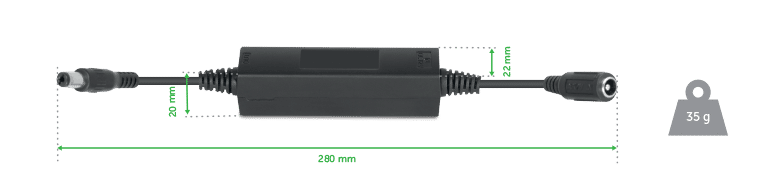 XHD 1000 - Dimensões e peso