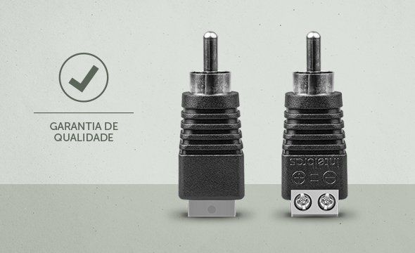 Conector Rca Conex 1000 Rca Borne Pacote 10 Unidades Intelbras 