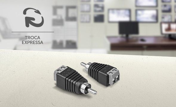 Conector Rca Conex 1000 Rca Borne Pacote 10 Unidades Intelbras 