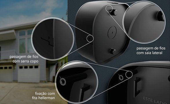 VBOX 1100 Black - Facilidade na passagem dos fios