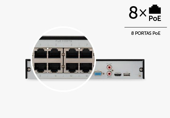 NVD 3308 P 2TB - Portas PoE