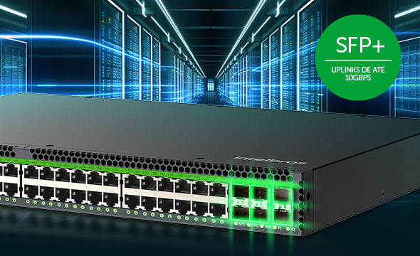 Switch Gerenciável L3 De 48 Portas Gigabit E 6 SFP+ S3054G-B Intelbras