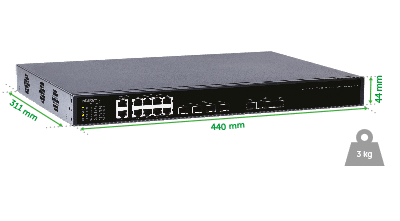 OLT 4840 E - Dimensões e peso