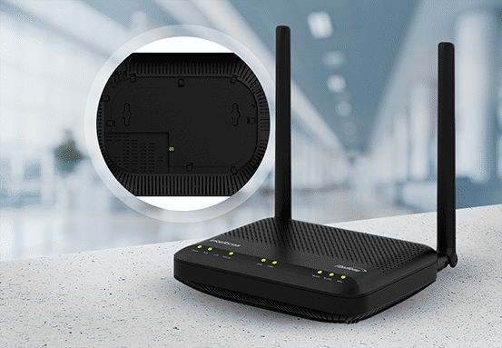 ONT HG6145D - Roseta para acomodação da fibra óptica