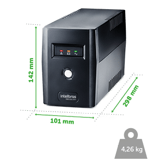 XNB 600 VA 120V - Dimensões e peso