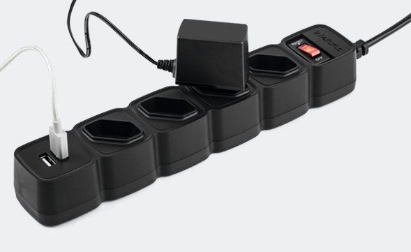 EPE 204 USB + Branco - Distância maior entre as tomadas