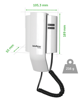 IPR 8010 - Dimensões e peso interno