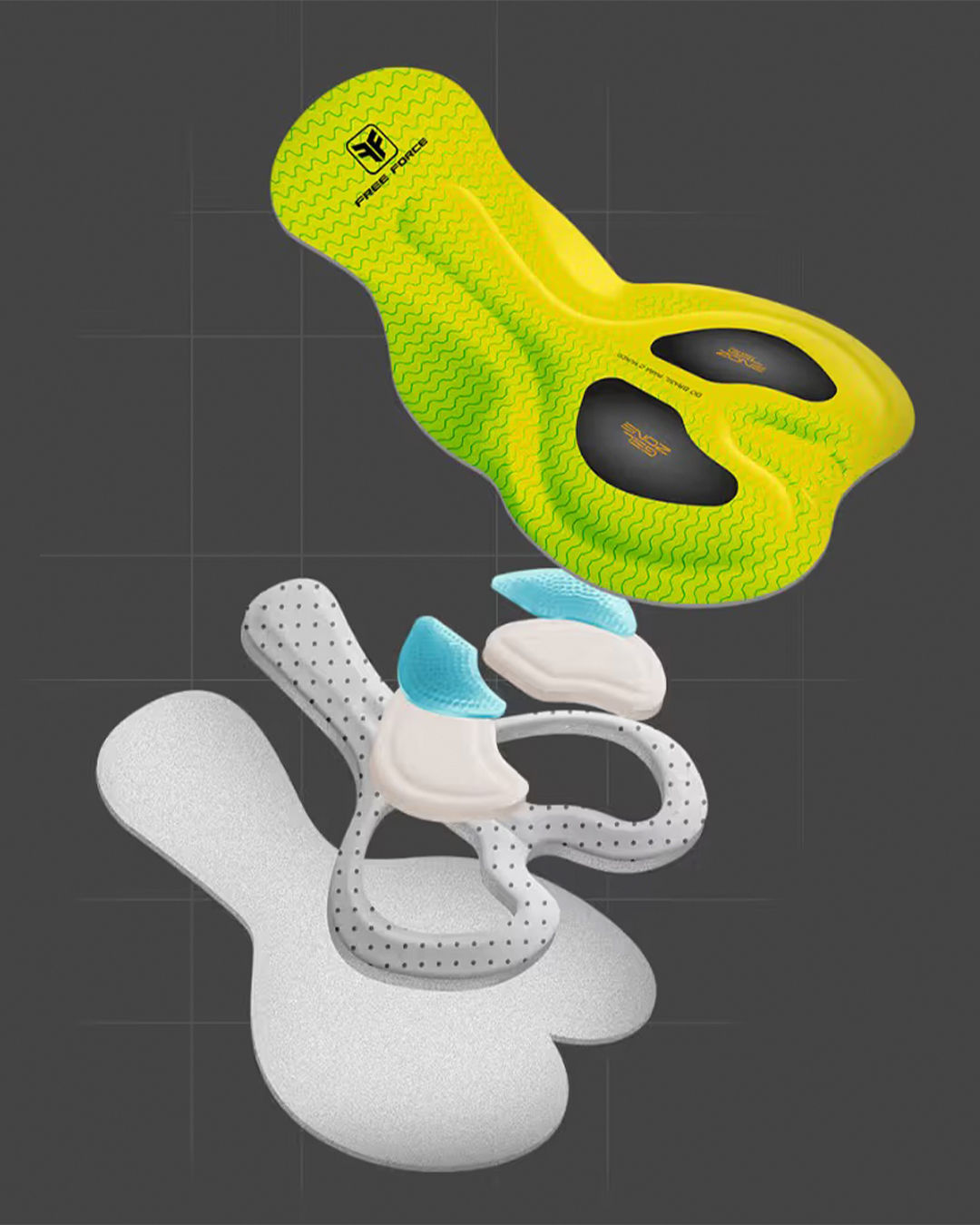 Forro em gel Bretelle ciclismo Free Force