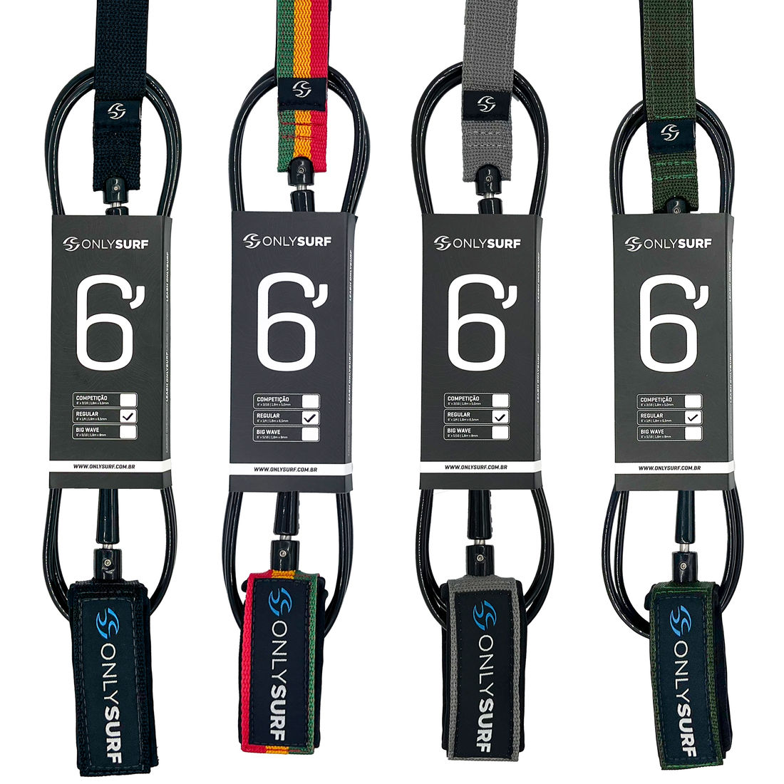 Leash Onlysurf 6' x 6 mm One Piece Regular - OnlySurf