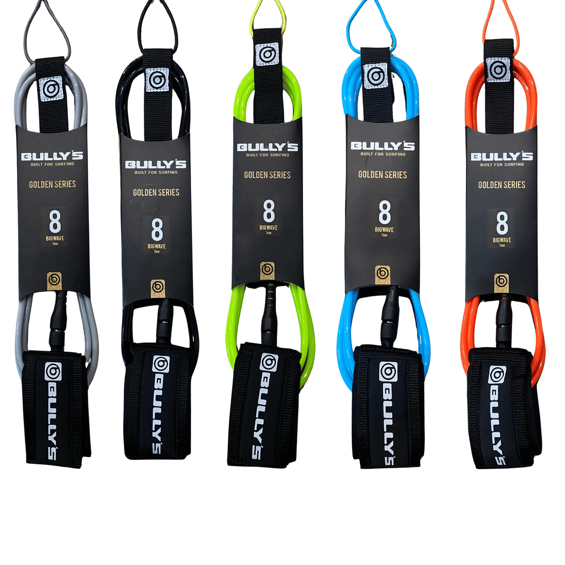 Leash Bullys 8' x 7 mm - Golden Series - OnlySurf