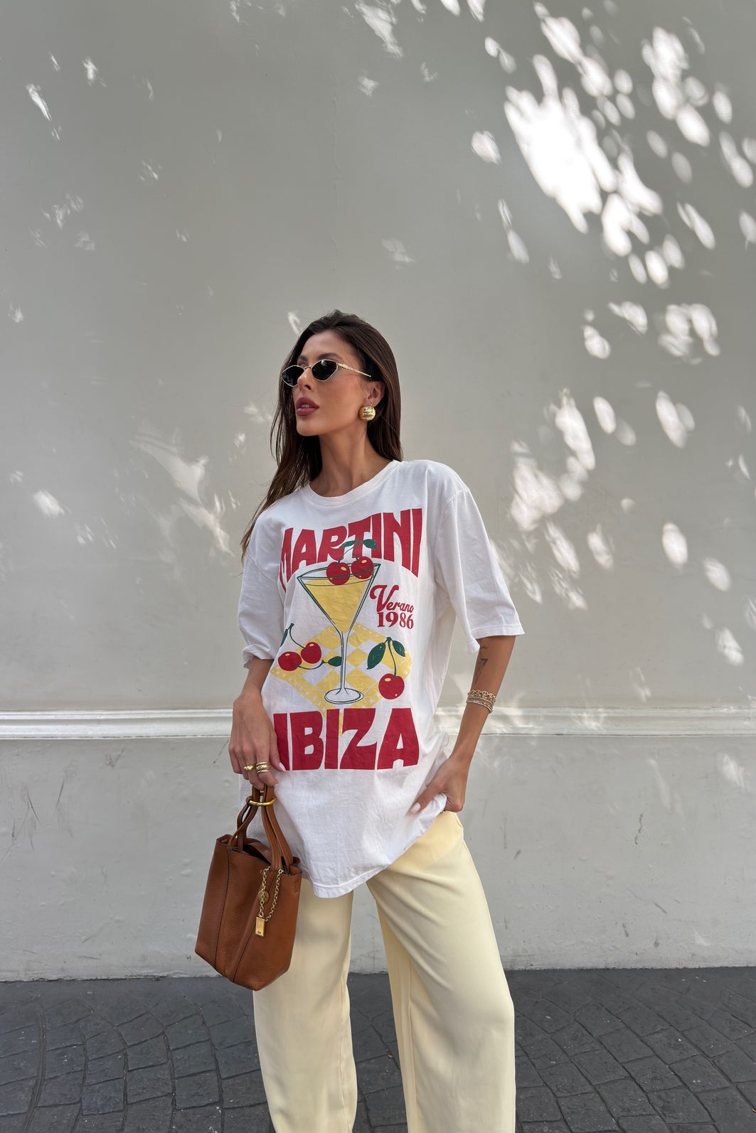 T-SHIRT OVERSIZED MARTINI IBIZA OFF WHITE - Dolce-me® | DCM