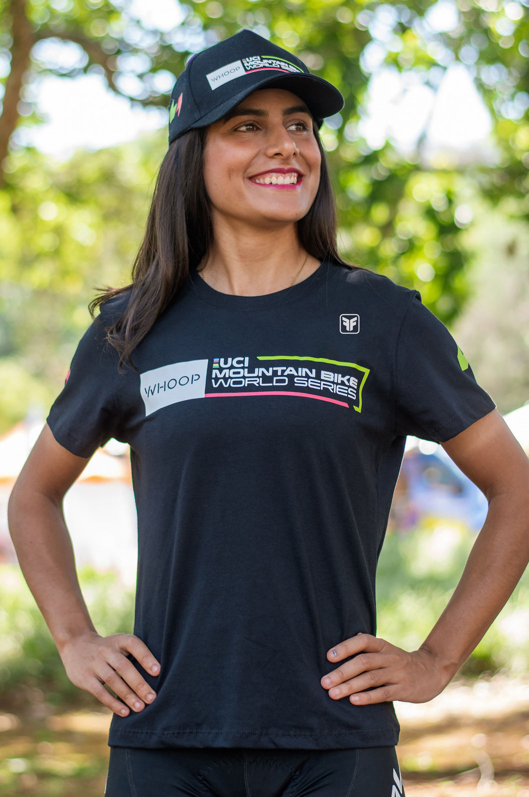 CAMISETA CASUAL FEMININA PRETA UCI MTB WORLD SERIES Free Force
