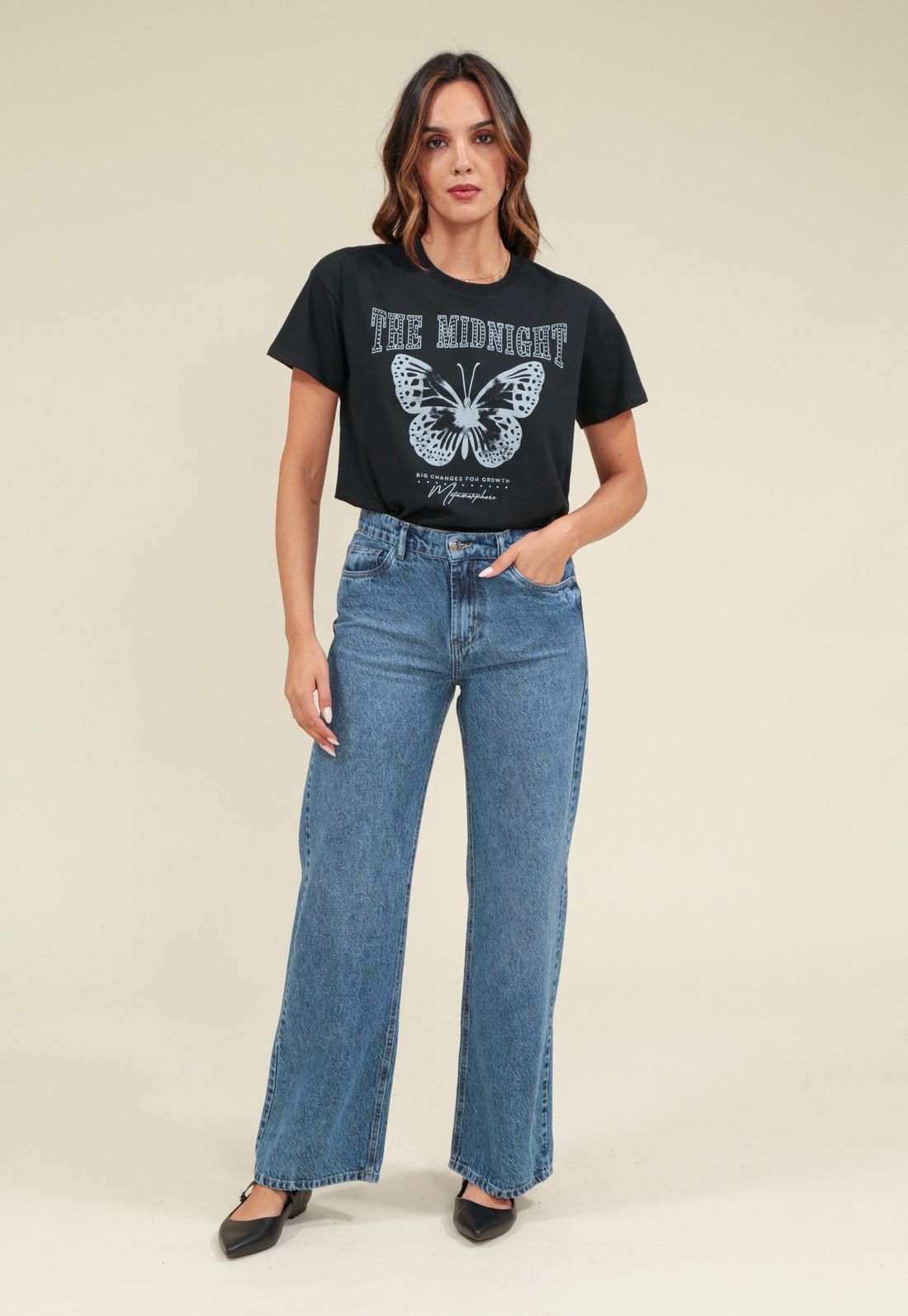 Calça Jeans Reta Bolso - Cor AZUL ESCURO - Tamanho 34