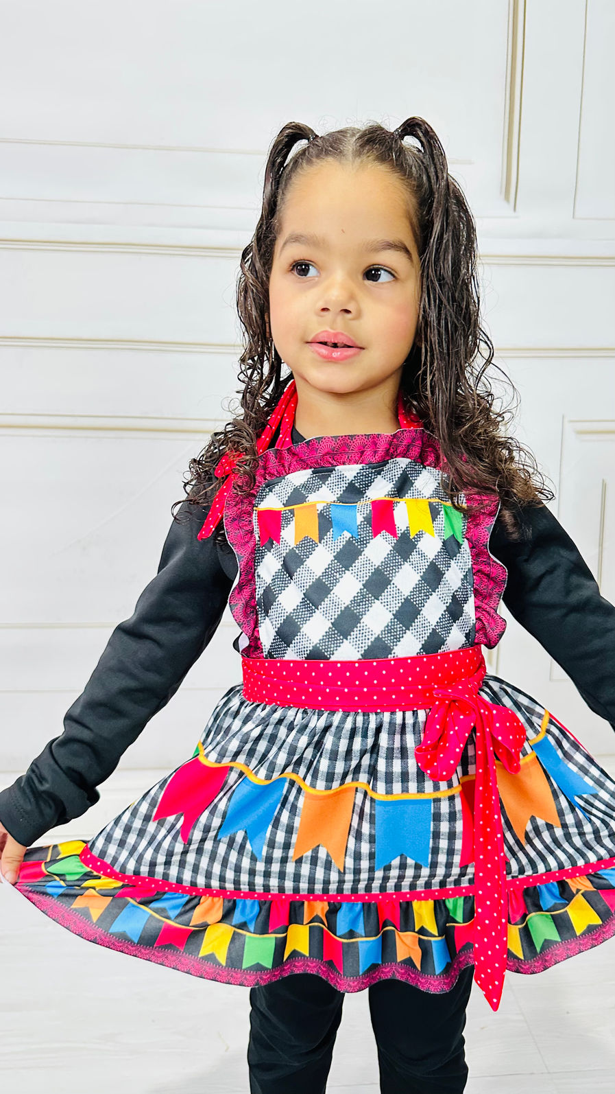Vestido Caipira Infantil Vestido Quadriculado Infantil De So Joo Infantil  Roupa Caipira Menina Roupa Festa Junina, image size:897x1594